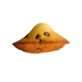 Chocolate chip madeleines from another angle